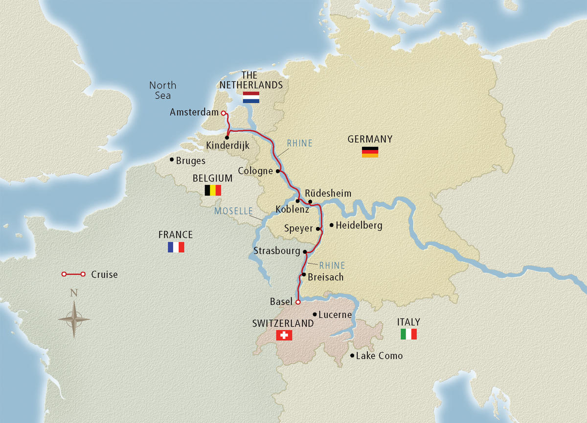 Rhine River Cruise Map Cruise Critic