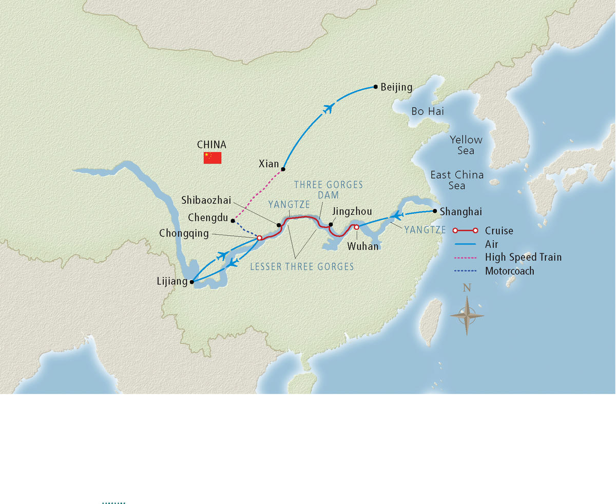 Yangtze River Cruise Map - Cruise Critic